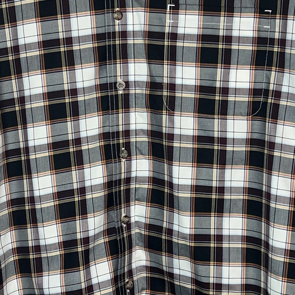 Cabelas Wrinkle-Free Long Sleeve Dress Button Down Checkered Plaid Shirt 2XLT. - Picture 5 of 8